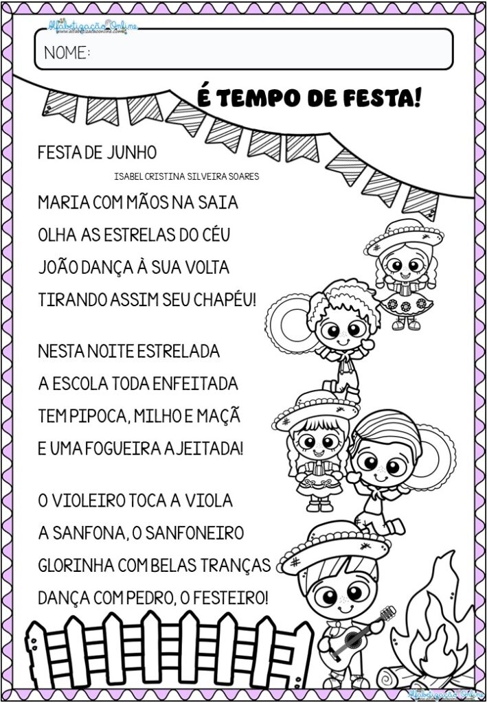 Atividades Festa Junina 1º 2º ano