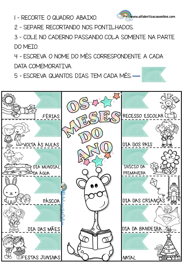 Plano de aula - 1o ano - Calendário: o dia, o mês e o ano