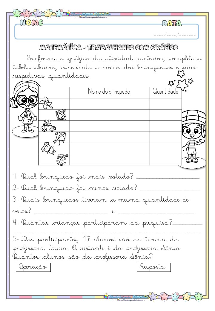 QUIZ DE MATEMÁTICA - 2º ANO - 3º ANO (EF) - GRÁFICOS