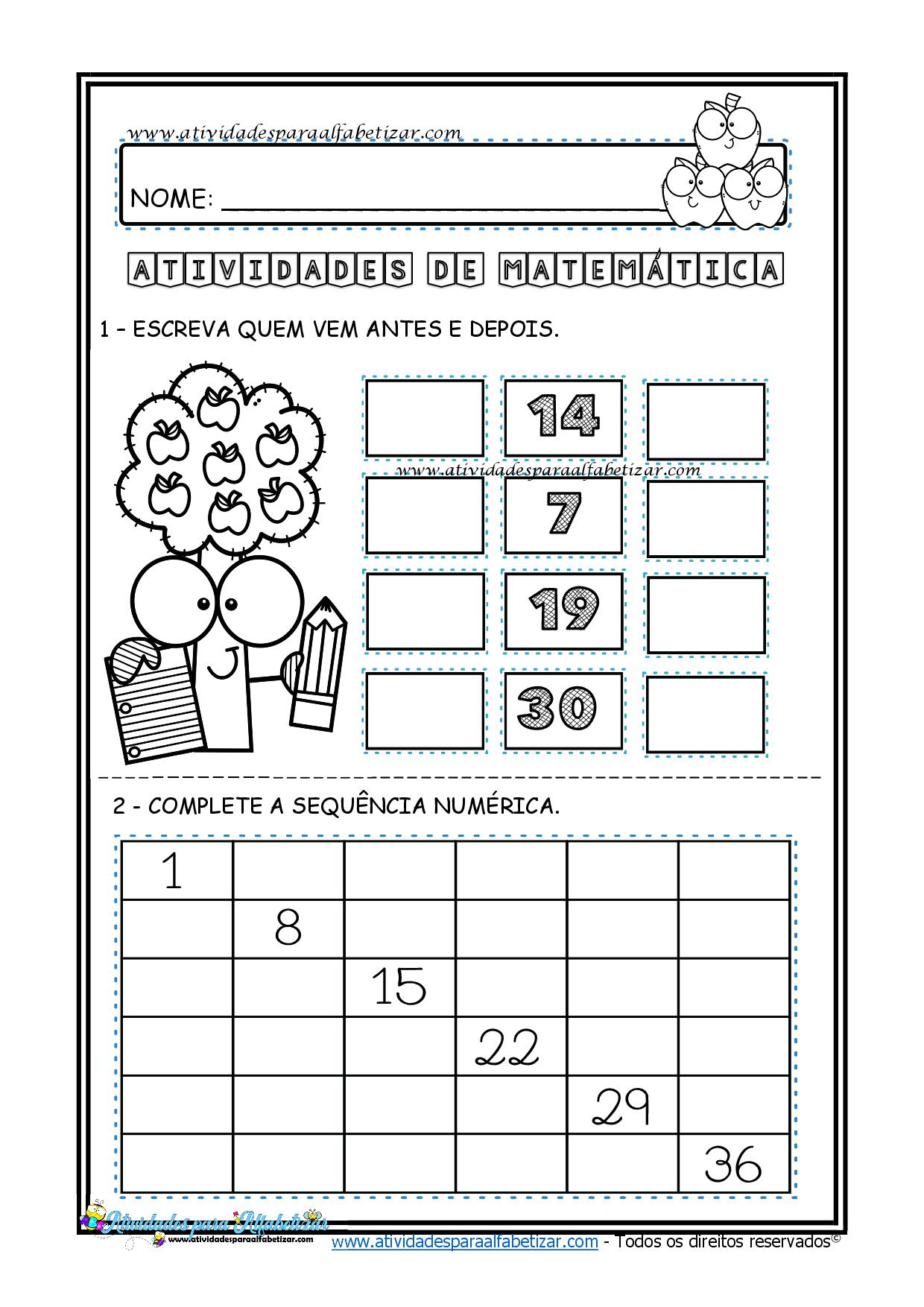 Atividades de Matemática para Crianças do 1º ano