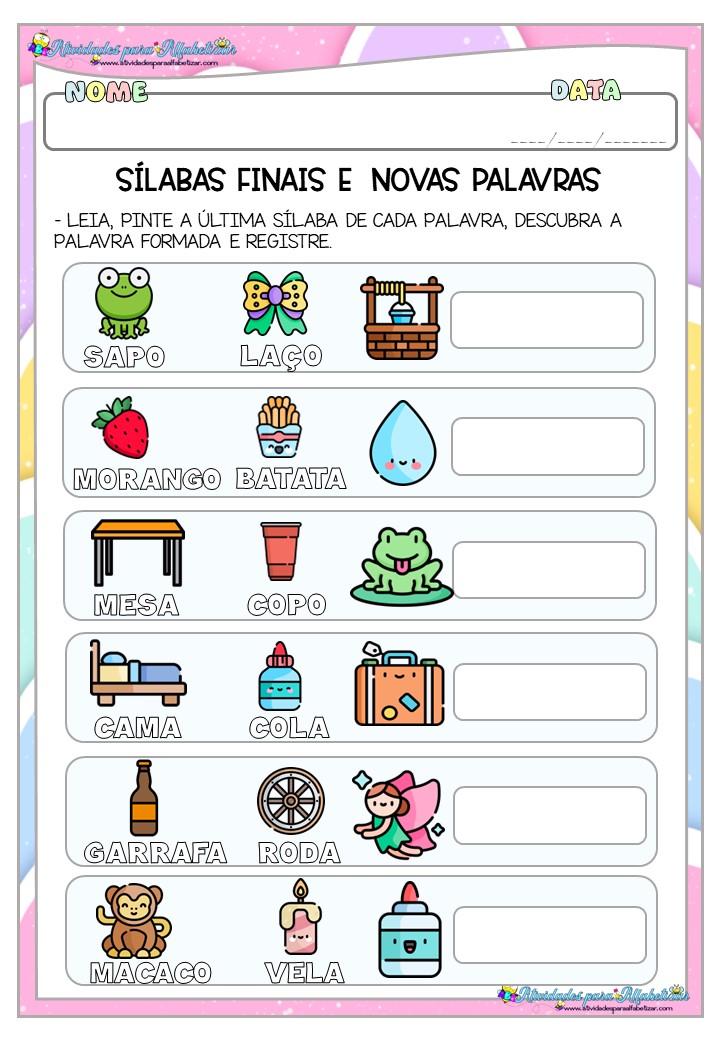 Clube Pedagógico - Coleção Alfabetização com 96 páginas de atividades de A  a Z. São atividades de alfabetização: sílaba inicial, formação de sílabas e  palavras, escrita de palavras. Para adquirir acesse o