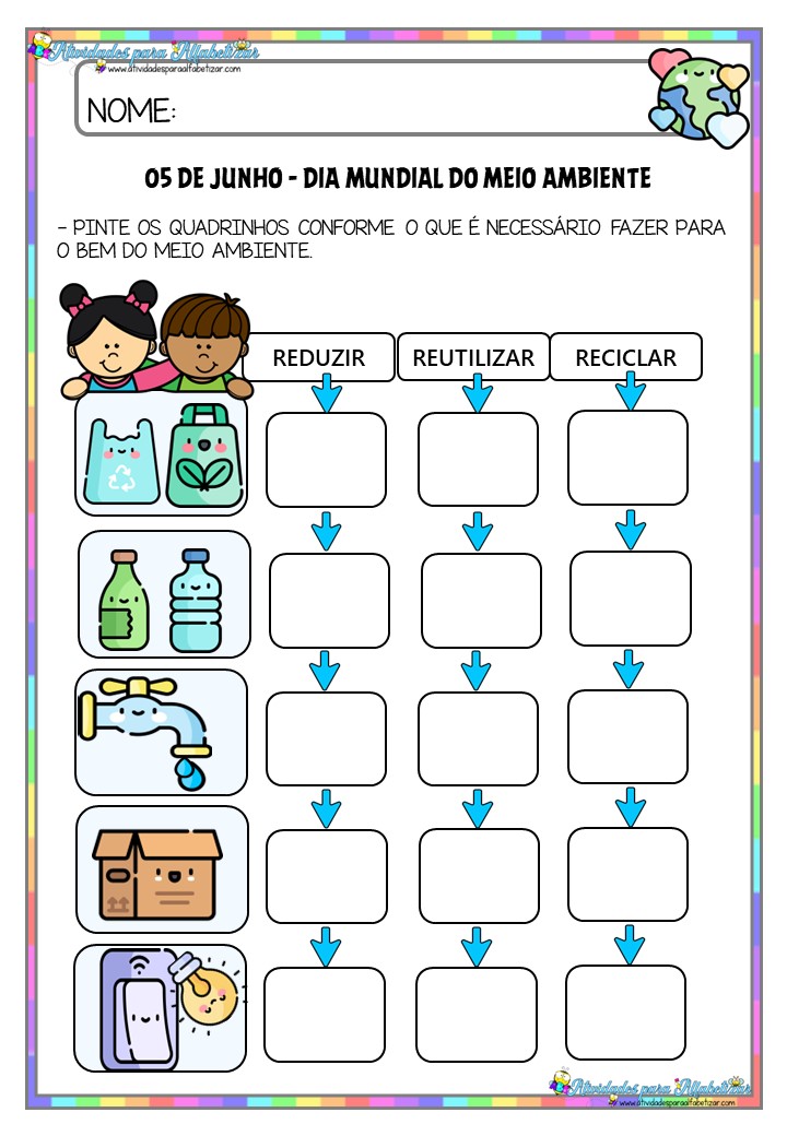 Atividades sobre o Meio Ambiente - Educação Infantil