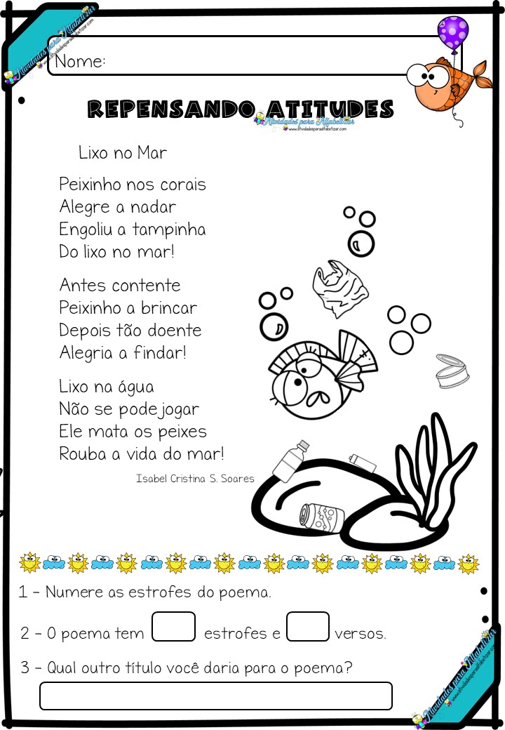 Atividade de matemática: Situações problema - 3º ano - Acessaber