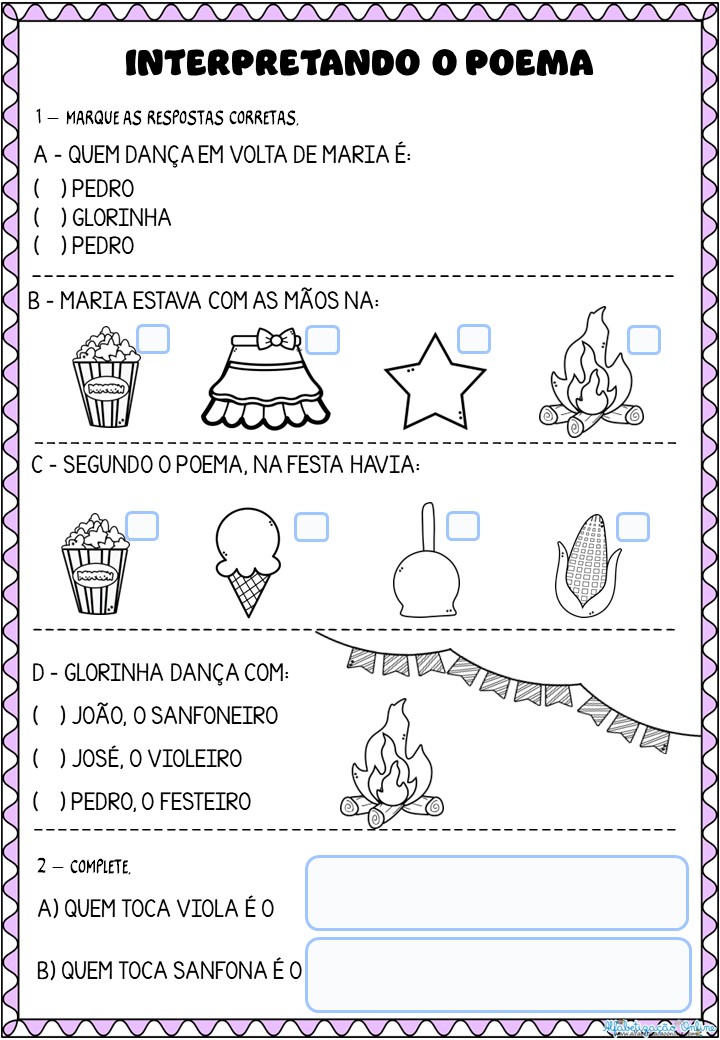 Exercícios de Português - Alfabetização (1º e 2º ano) 2