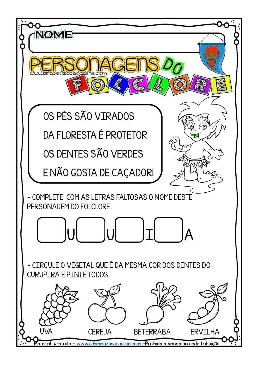 Folclore Educação Infantil e 1º ano