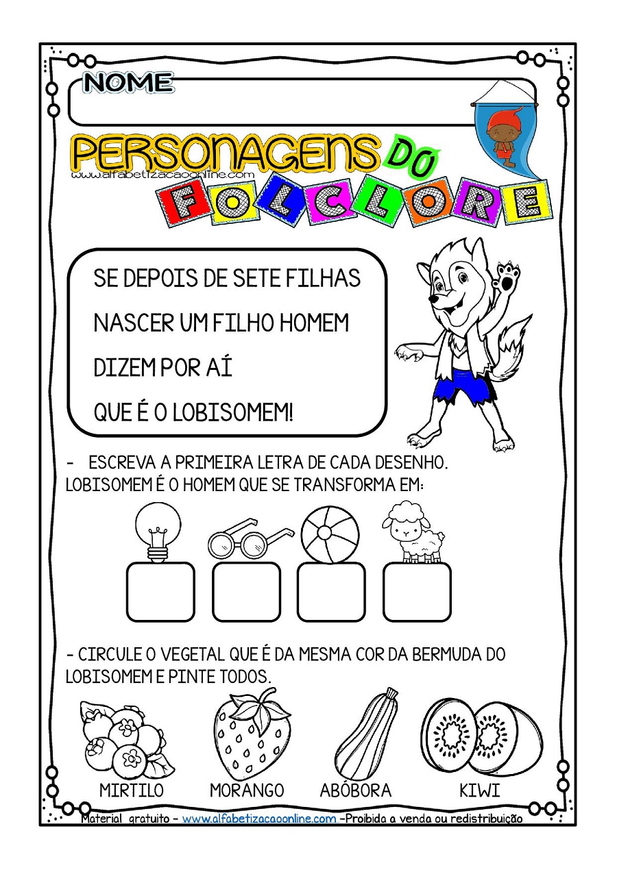 Folclore Educação Infantil e 1º ano