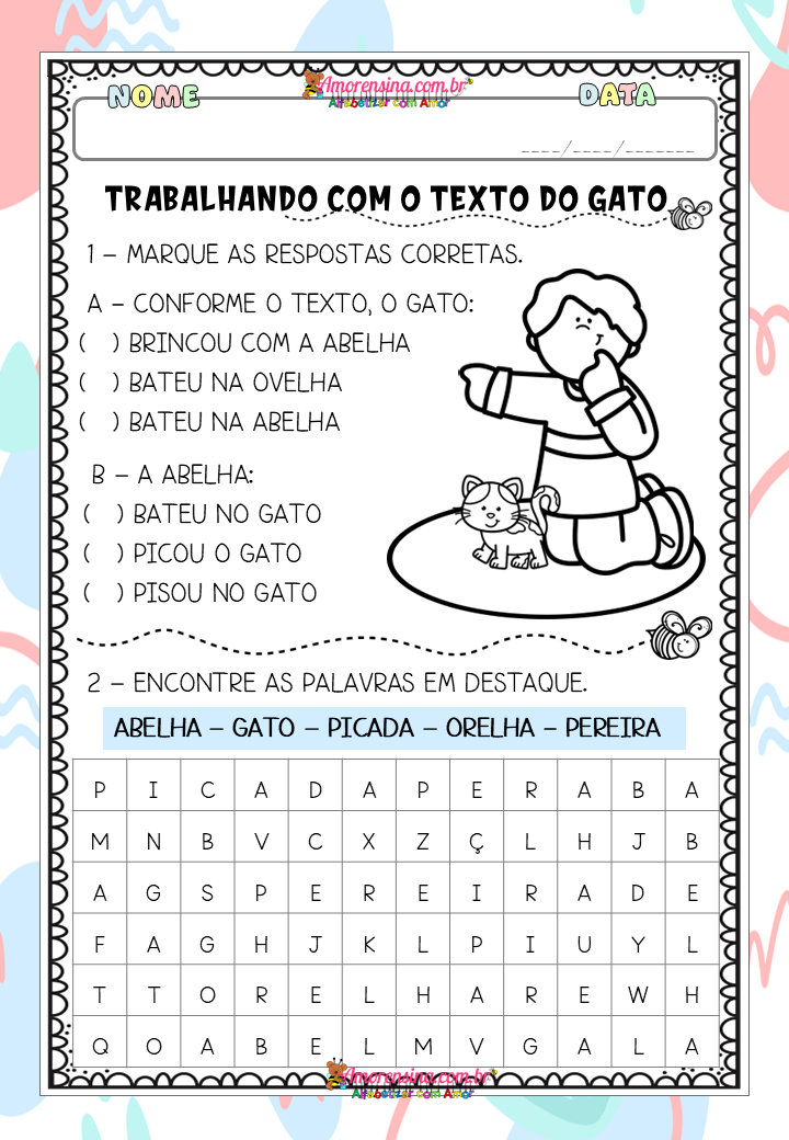 Texto Rimado com Interpretação e Ortografia
