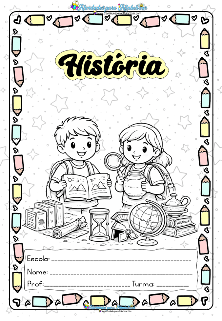 10 Capas de Cadernos Escolares para Imprimir